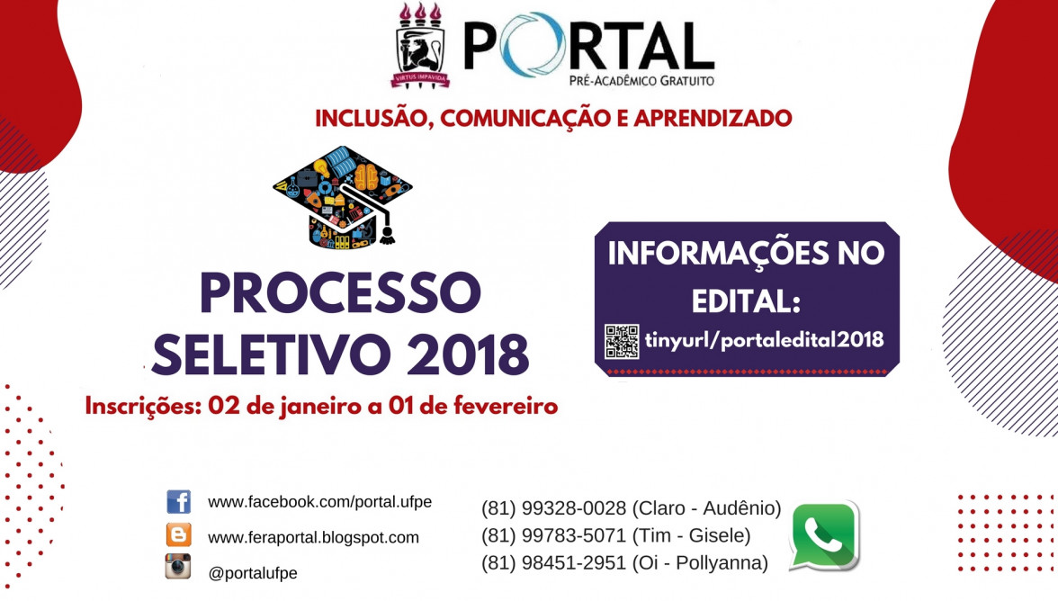 Processo Seletivo 2018 - Portal UFPE Processo Seletivo 2018 - Portal UFPE
